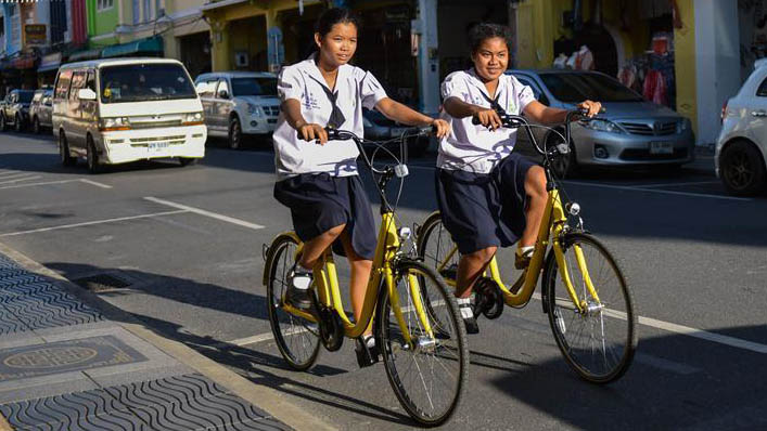 シェア自転車「ofo」がタイのプーケットで徐々に浸透