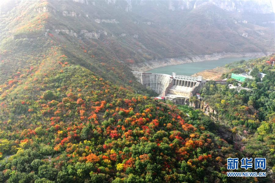 美しく色づく秋の雲臺山　河南省