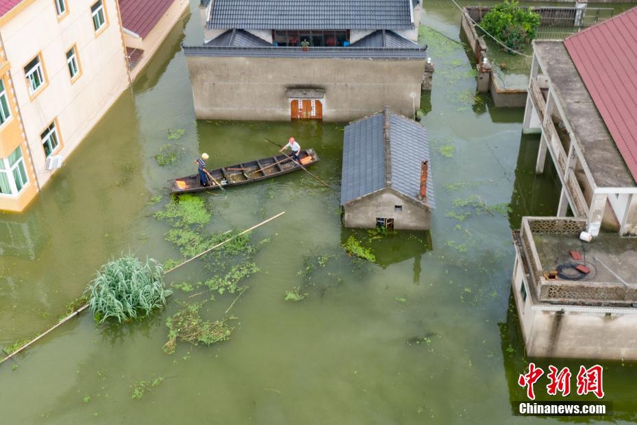 南京石臼湖の水位上昇続く　江蘇省