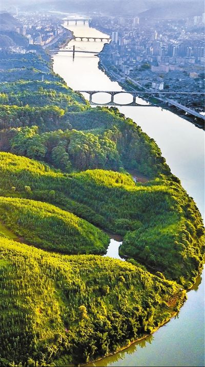 美しい自然と都市が共存する三明市沙県（撮影?陳霖）。