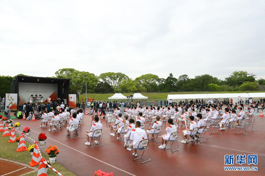 5月11日、福岡県福岡市で、東京オリンピック聖火リレー點火セレモニーの會場（畫像提供?東京2020組織委員會）。