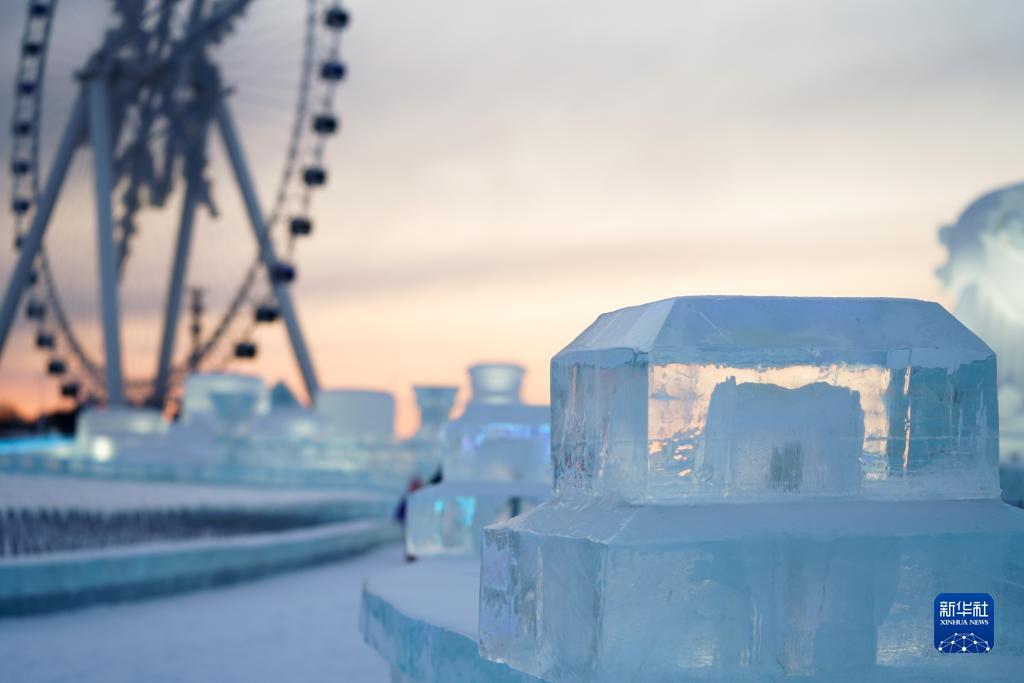 哈爾浜氷雪大世界の會場（12月17日撮影?王松）。