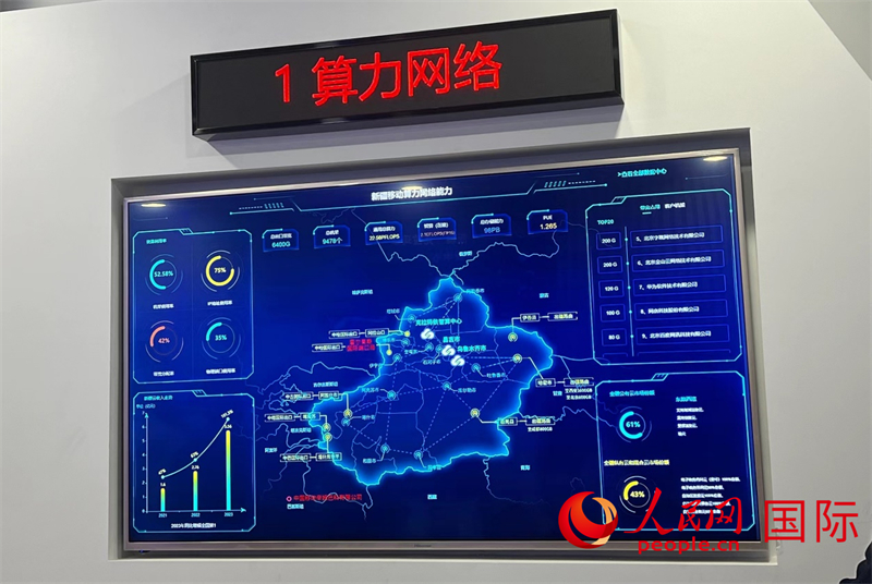 新疆計(jì)算力ネットワークのイメージ図。撮影?曾書柔