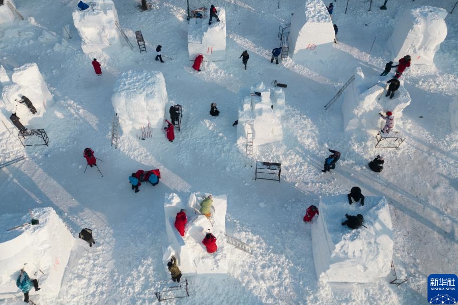 哈爾浜で國際雪像彫刻コンテスト開催　黒竜江省